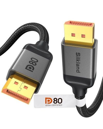 Silkland 80Gbps Câble DisplayPort 2.1 2M
