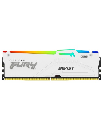 Kingston FURY Beast RGB 32 Go (2 x 16 Go) DDR5 6000 MHz CL30 - Blanc