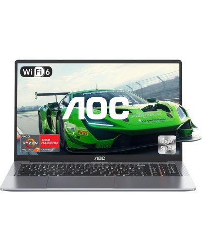 AOC 2025 Ordinateur Portable Gamer - Écran 16,1'' FHD | Processeur Ryzen 7 5825U  | 16 Go RAM DDR4x2 | SSD M.2 512 Go