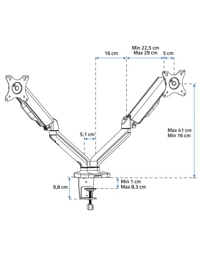 Advance ADV-ARM2 - Support 2 écrans
