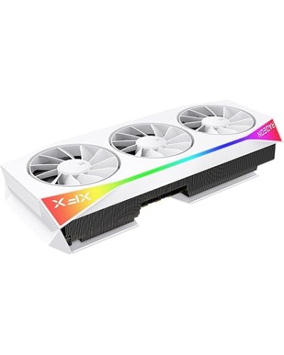 XFX Mercury AMD Radeon RX 9070XT OC White Gaming Edition avec RVB 16 Go GDDR6 HDMI 3xDP, AMD RDNA™ 4 (RX-97TRGBBW9)