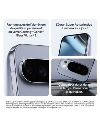 Smartphone Google Pixel 10 Pro 6,3" 5G Double SIM 256 Go Noir Volcanique